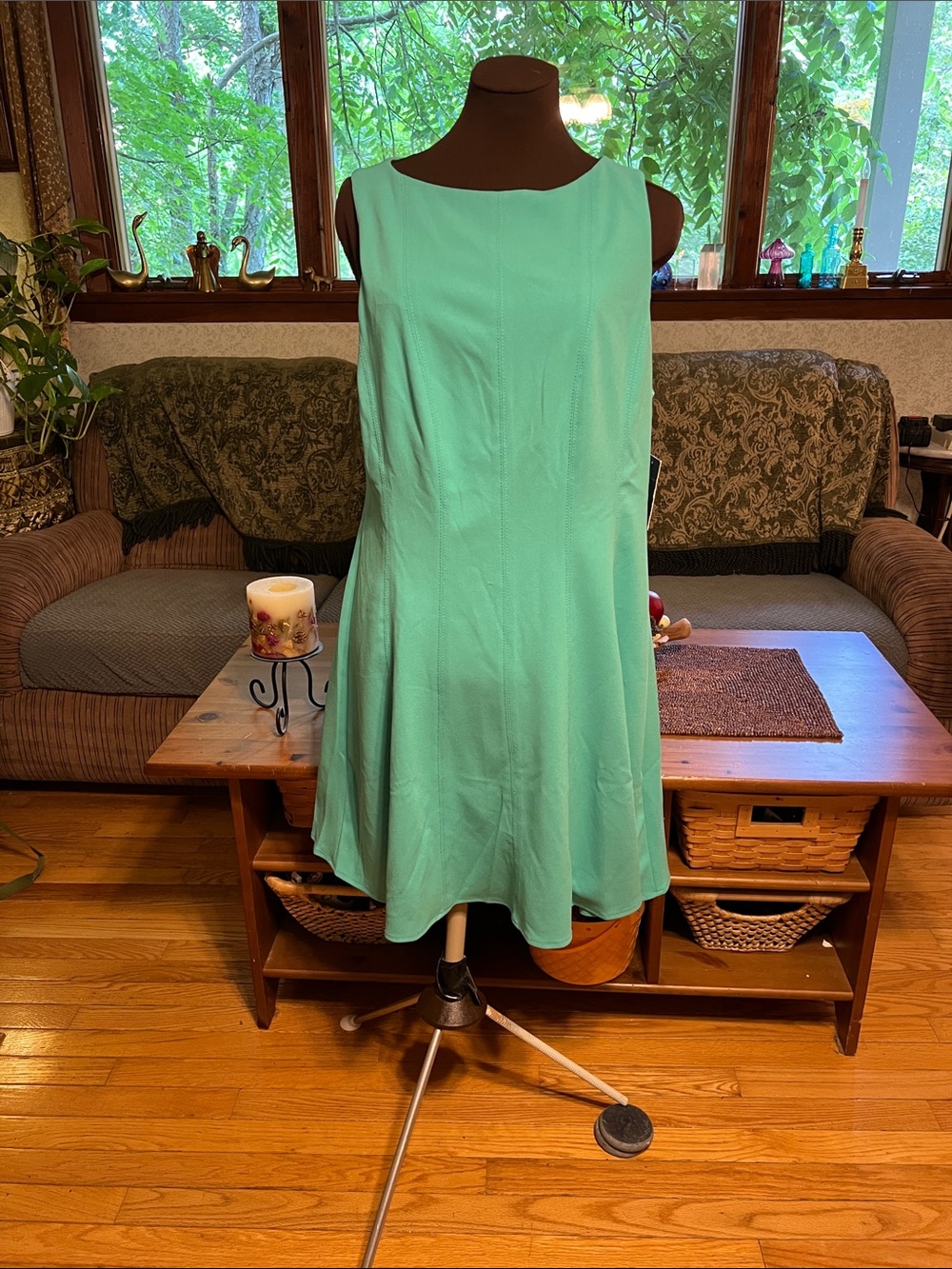 Donna Morgan Sleeveless Mint Mini Dress